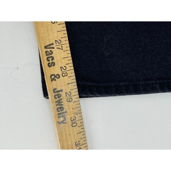 Calvin Klein Skinny Narrow Leg Women's Black Denim Button Fly Jeans Size 32Wx29 - Picture 10 of 12
